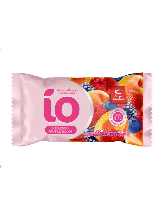 Jabón de tocador IO durazno y frutos rojos 125 Grs. Cavallaro