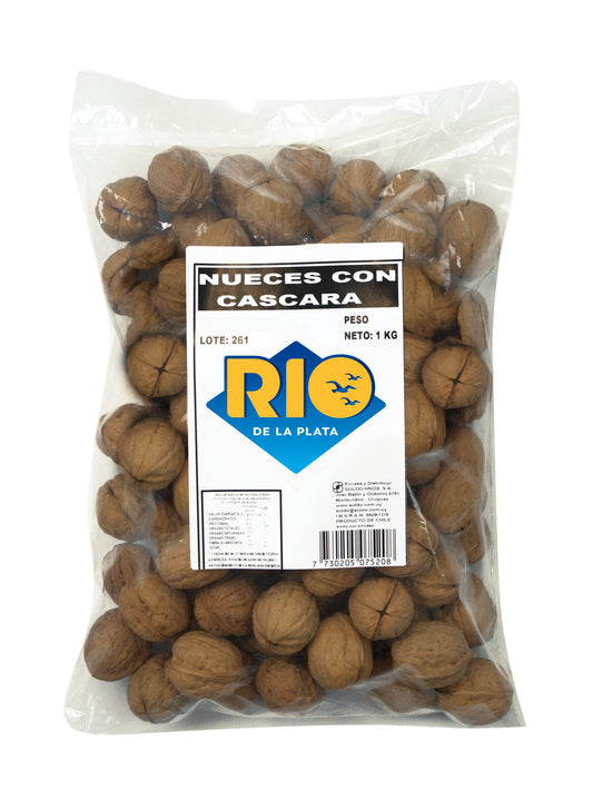 Nueces con cascara 1 Kg. Río de la Plata