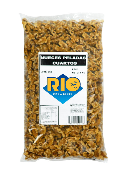 Nueces peladas cuartos Extra Light 1 Kg. Río de la Plata