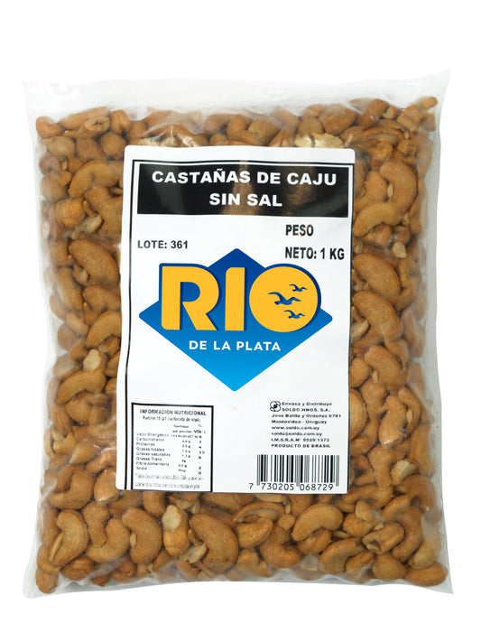 Castañas de cajú sin sal 1 Kg. Río de la Plata