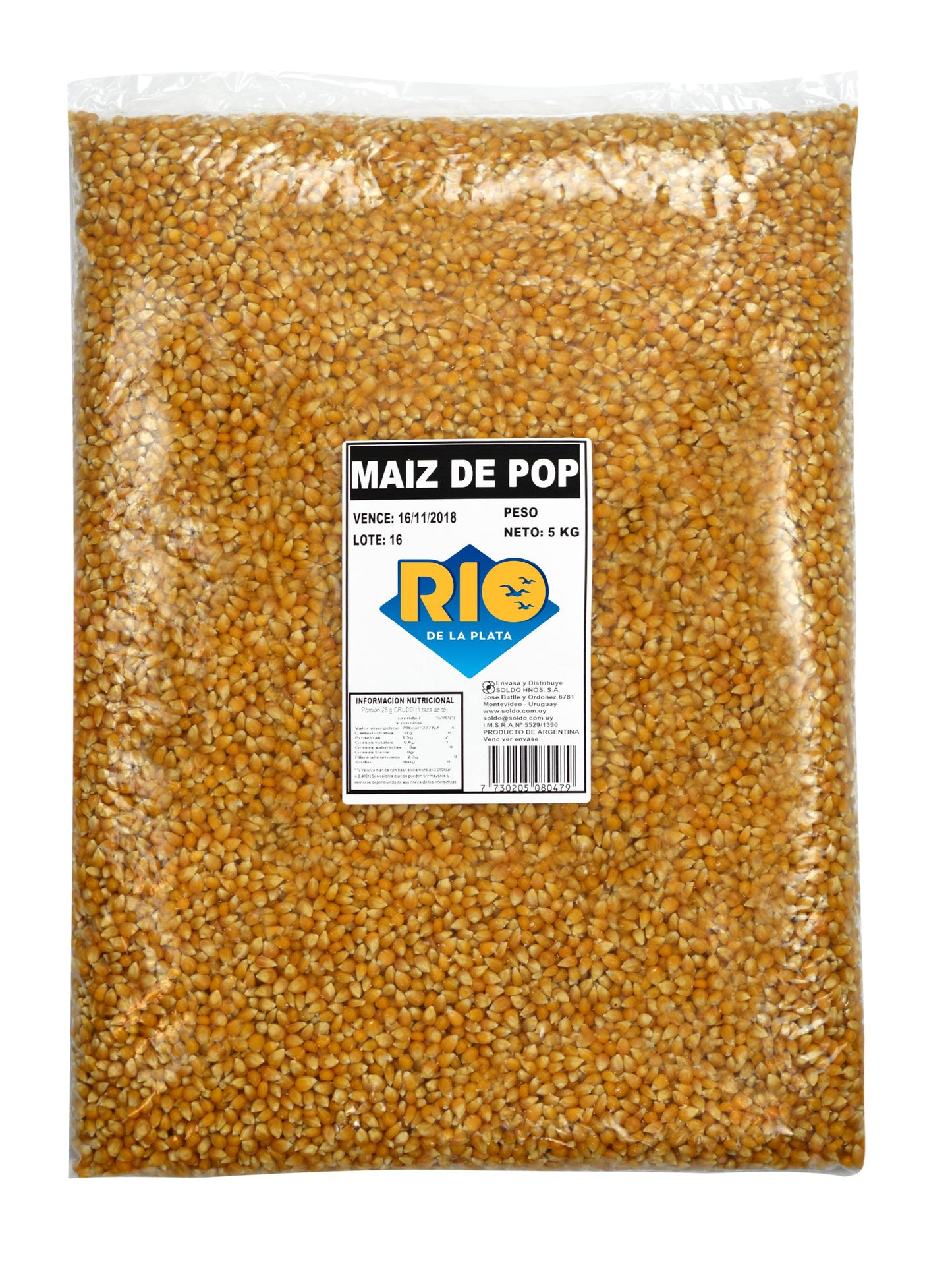 Maíz para pop 5 Kg. Río de la Plata