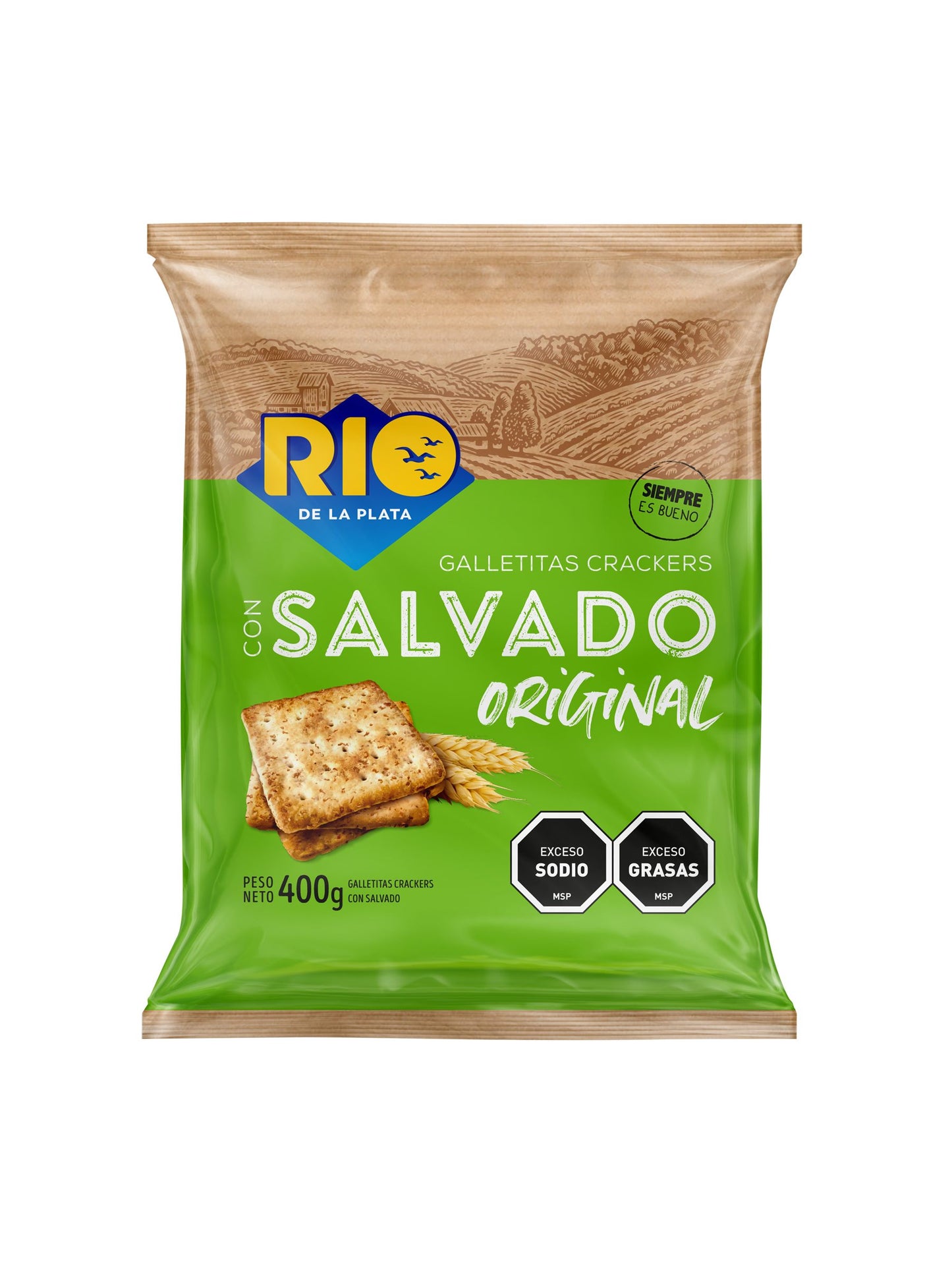 Galletitas Crackers Salvado 400Grs. Rio de Plata